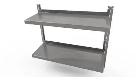 Полка настенная двухуровневая регулируемая 1200х300х350